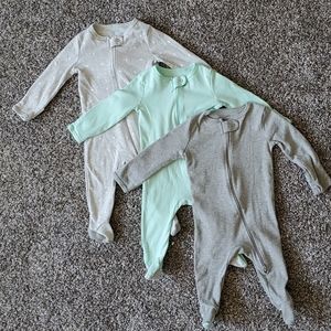 Unisex Cloud Island sleeper footies | set of 3